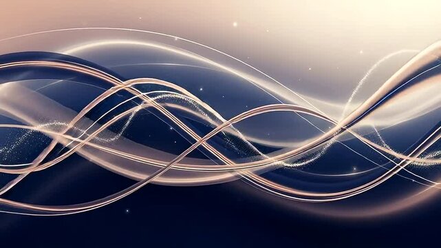Abstract Swirling Lines with Shimmering Lights.