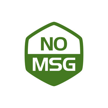 No MSG sign isolated on white background