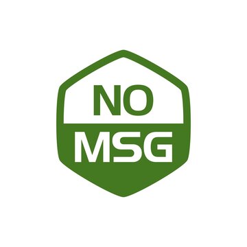 No MSG sign isolated on white background