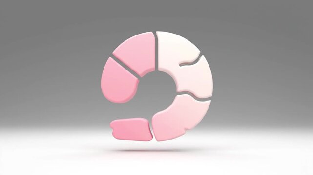 Animated 3D Stylized Pink Shrimp Icon Zoom Out - Prawn Symbol for Seafood Branding