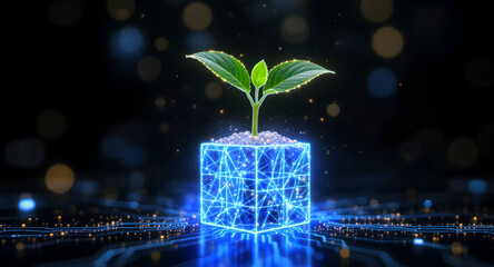 Human hand touching futuristic digital hologram map interface representing global connectivity and advanced technological data networking systems