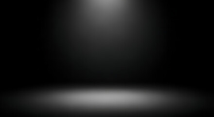 Spotlight on a dark stage with a single beam of light