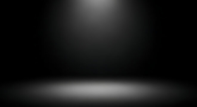 Spotlight on a dark stage with a single beam of light