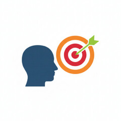 Mind Focus on Goal Achievement with Bullseye Target