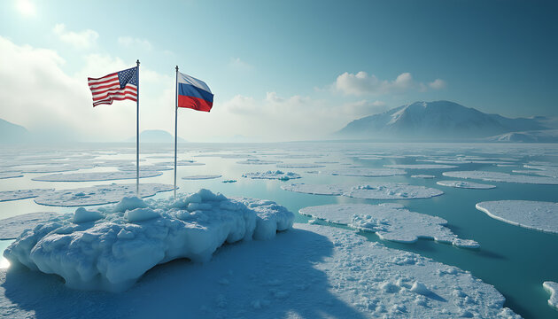 US and Russia Arctic Geopolitical Tension Over Polar Ice Region
