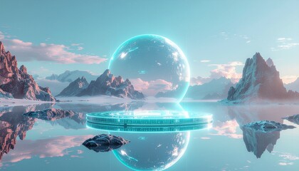 Augmented Reality AR Interface Technology Holographic Display Abstract
