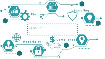 Digital Network of Business and Finance Icons on White Background technology connection - Powered by Adobe