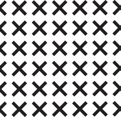 Obraz premium Simple tile-based geometric pattern, black on white