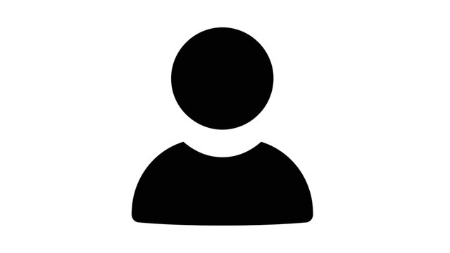 User Profile and Account Avatar Icon Representing Identity, Login, and Personal Account Concepts. This simple silhouette-style vector icon is designed for user accounts, profiles, authentication syste