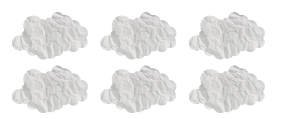 white crumpled paper made for text message and dialogue box