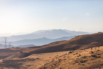 Autumn orange mountain landscape of Armenia