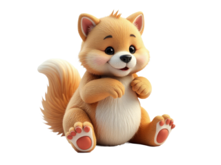 A cartoon cat sitting on its hind legs, perfect for children's book illustrations or fun designs