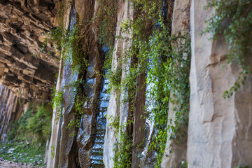 Basalt columnar units. Garni gorge, Armenia.