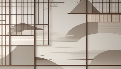 Abstract geometric landscape