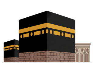Kaaba icon isolated on transparent background isolated on transparent background
