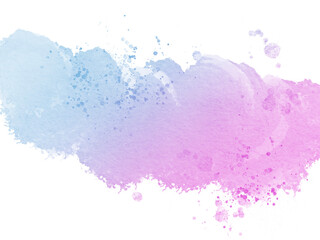 Obraz premium Blush blue purple watercolor stains Paint stroke hand drawn for illustration design, invitation and birthday .Abstract watercolor background.