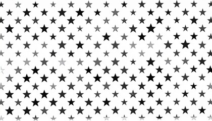 Grid of five-pointed stars in gradient shades of gray and black on white background