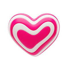 Pink heart icon isolated on transparent background