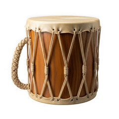 Traditional drum isolated on transparent background