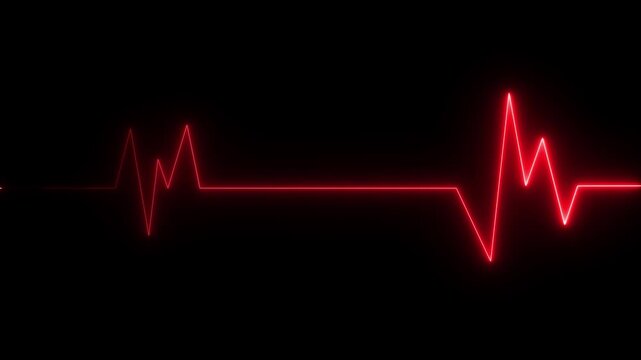 Cardiogram cardiograph oscilloscope screen .4K black background visuals