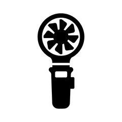 Obraz premium Handheld Electric Fan Icon – Portable Cooling Blower Symbol for Summer, Travel & Comfort Design