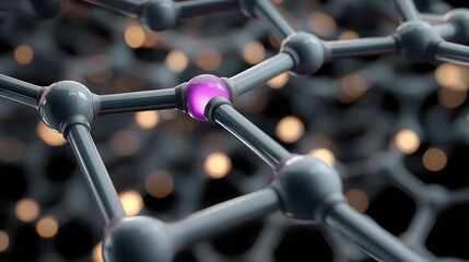 Nanotechnology molecule atom science technology structure chemistry innovation futuristic abstract network