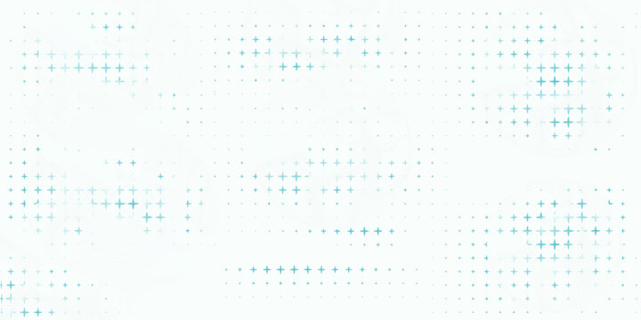 Medical healthcare seamless background. Green blue cross pattern. Repeating plus symbol wallpaper. Vector hospital pattern. Tech backdrop for presentation, banner, booklet, brochure, leaflet, poster