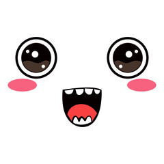 Cute Kawaii Face Illustration