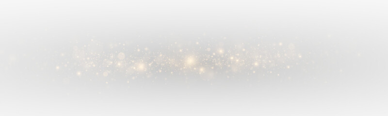 Fototapeta premium Glistering stardust and sparkling confetti with glowing light flares. Vibrant particles, shiny stars, and magical textures on a transparent festive background.