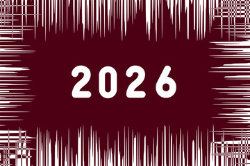 Happy New Year 2026, festive pattern with ice stalactite concept on color background for invitation card, Merry Christmas, Happy New Year 2026.