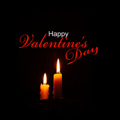 Valtenistag Gru&szlig;karte mit zwei Kerzen