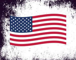 United States flag with waving wind