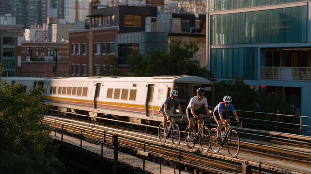 Modern transit networks rely on overground railway lines to connect neighborhoods, reduce congestion, and improve sustainable urban travel. cinematic color correction, natural uneven lighting yet