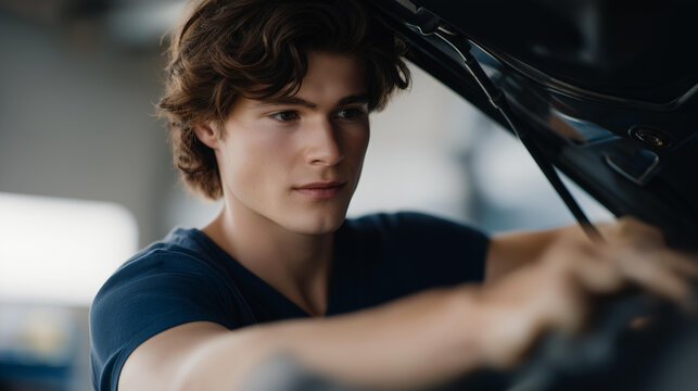 Automotive maintenance work focuses on inspecting a manual shifting system, ensuring smooth operation and long term reliability of the gearbox. cinematic color correction, natural uneven lighting - Powered by Adobe