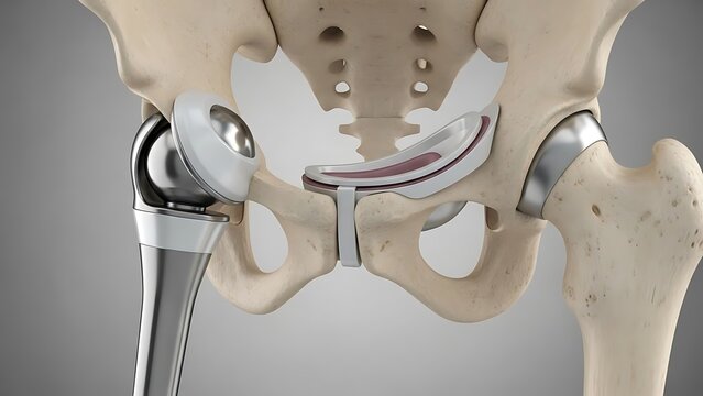 Artificial Hip Joint Replacement Surgery Model.