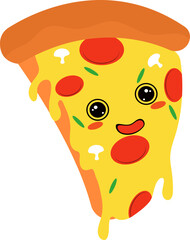 Cute Kawaii Pizza Slice
