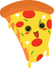 Cute Pizza Slice Illustration