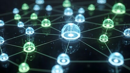 Network connection and data transfer between multiple nodes