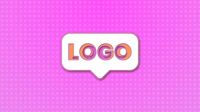 Cartoon Bouncy Icon Fun Outlined Logo Reveal