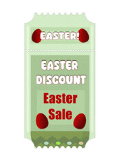 Easter Discount Coupon Template with Decorative Elements