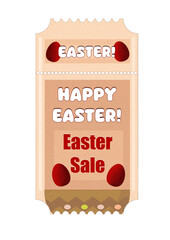 Easter Discount Coupon Template with Decorative Elements