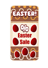 Easter Discount Coupon Template with Decorative Elements