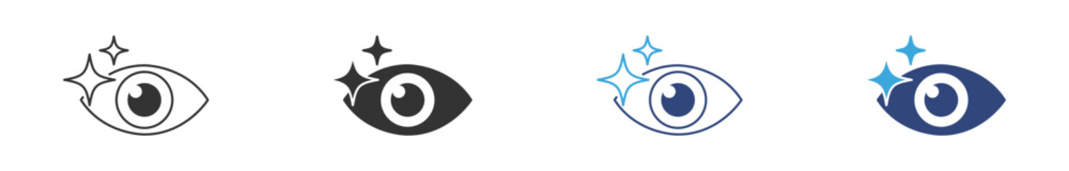 Safe Eye Icon Set. Security and Protection Symbols. Privacy View Collection, Vector Illustration. © Habiba Anika