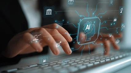 Fototapete Altes Krankenhaus Beelitz AI system integration connects AI, system, and integration across digital networks to enhance services, performance, and intelligent automation Marrow  © InfiniteFlow