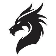 Obraz premium Dragon silhouette vector 