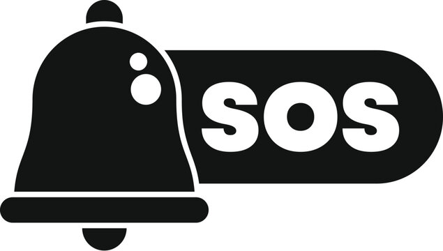 Bell icon presenting an emergency sos alert notification signal