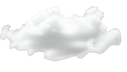 Obraz premium Fluffy white cloud illustration soft and airy design element for weather forecasts and atmospheric concepts isolated on a clean white background