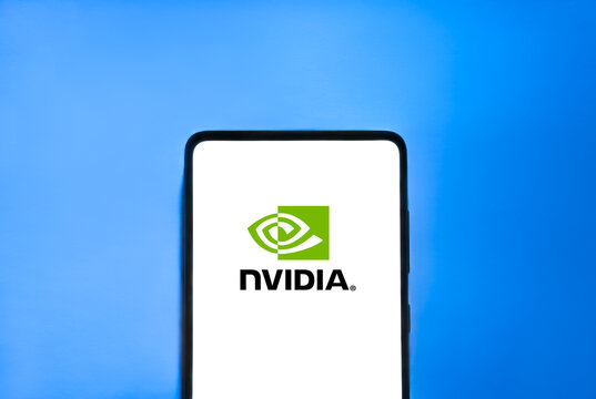 Nvidia logo on smartphone. Link&ouml;ping, &Ouml;sterg&ouml;tland, Sweden. 01-23-2026.