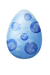 Abstract Easter Egg with Wavy Pattern hand painted effect, for Easter ornament and decoration
