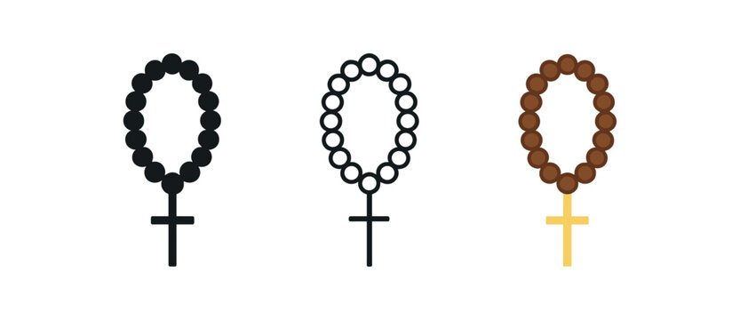 rosary three rosary with small cross brown beads and gold cross